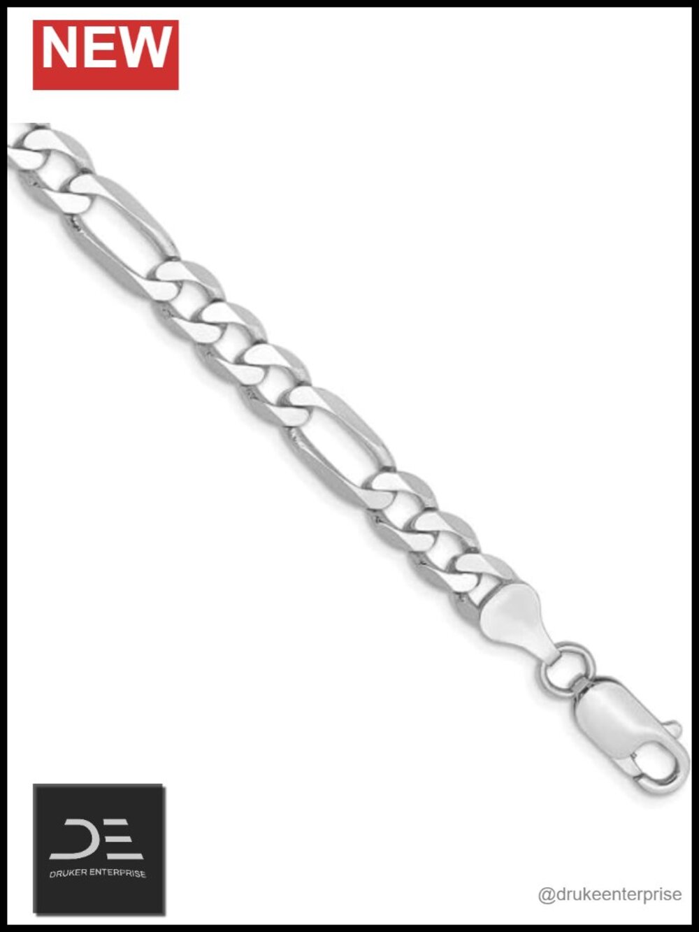 Figaro Chain Bracelet 4MM 6MM Sizes 6 7 8 9 Inch Gold Plated